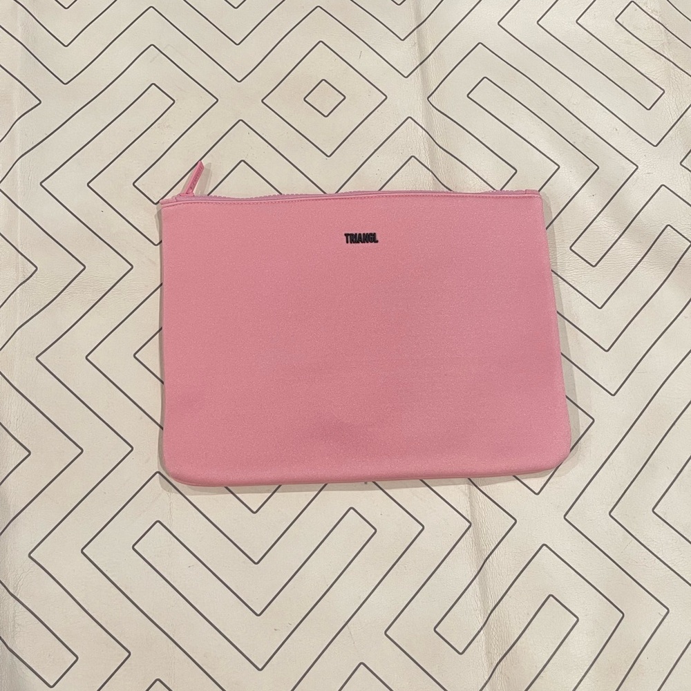 Triangl Pink Neoprene Zip Pouch